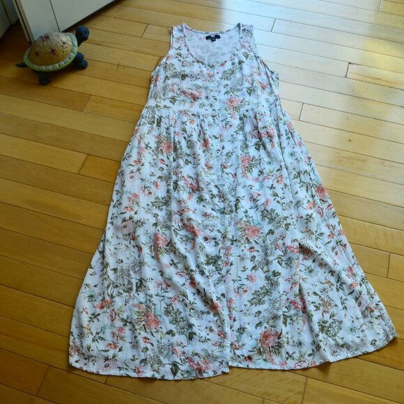 Frye Women's Button Front Midi Dress Size L - Picture 2 of 14